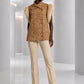PIERRE CARDIN HAUTE COUTURE- 1989 Wool Tweed and Fur Coat, Size-6