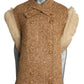 PIERRE CARDIN HAUTE COUTURE- 1989 Wool Tweed and Fur Coat, Size-6