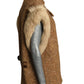 PIERRE CARDIN HAUTE COUTURE- 1989 Wool Tweed and Fur Coat, Size-6