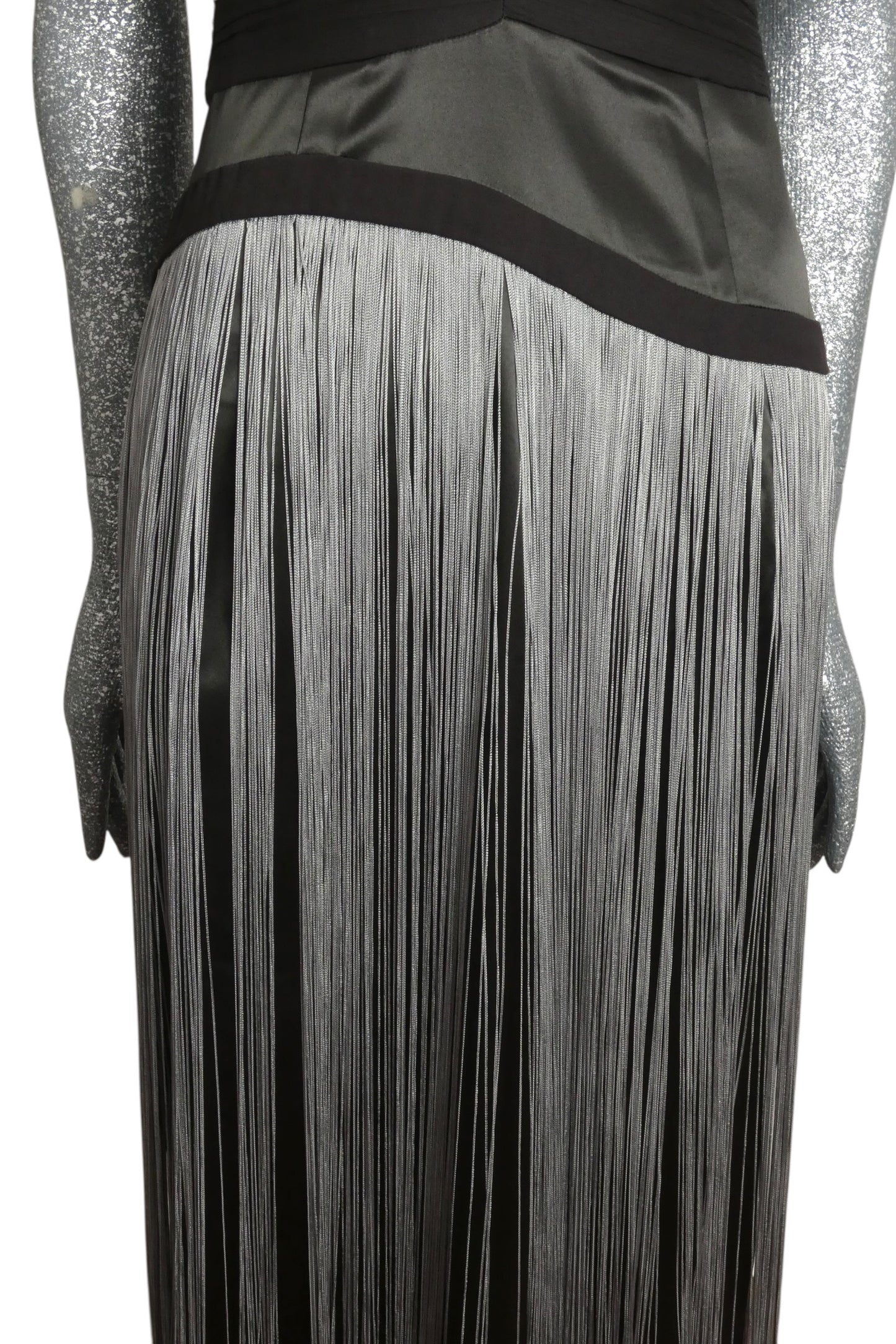 PREEN BY THORNTON BREGAZZI - 2010s Fabric Block Fringe Cocktail Dress, Size 4
