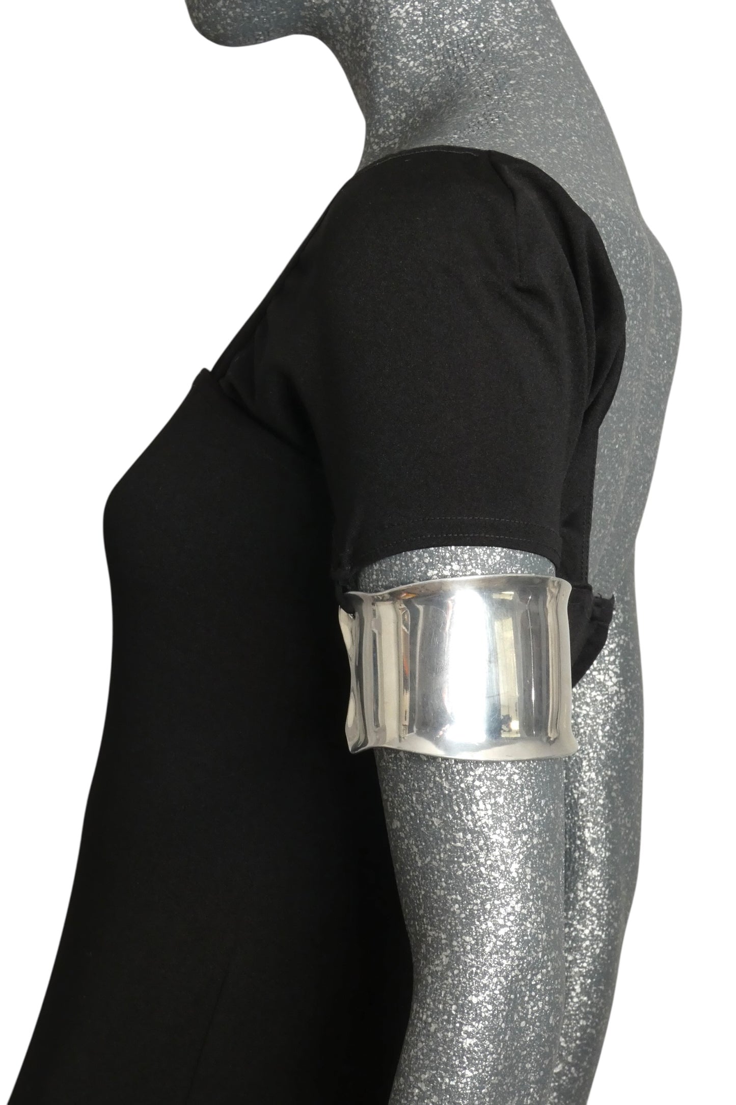 RUDI GERNREICH - 1975 Silver Cuff & Jersey Maxi Dress, Size-4