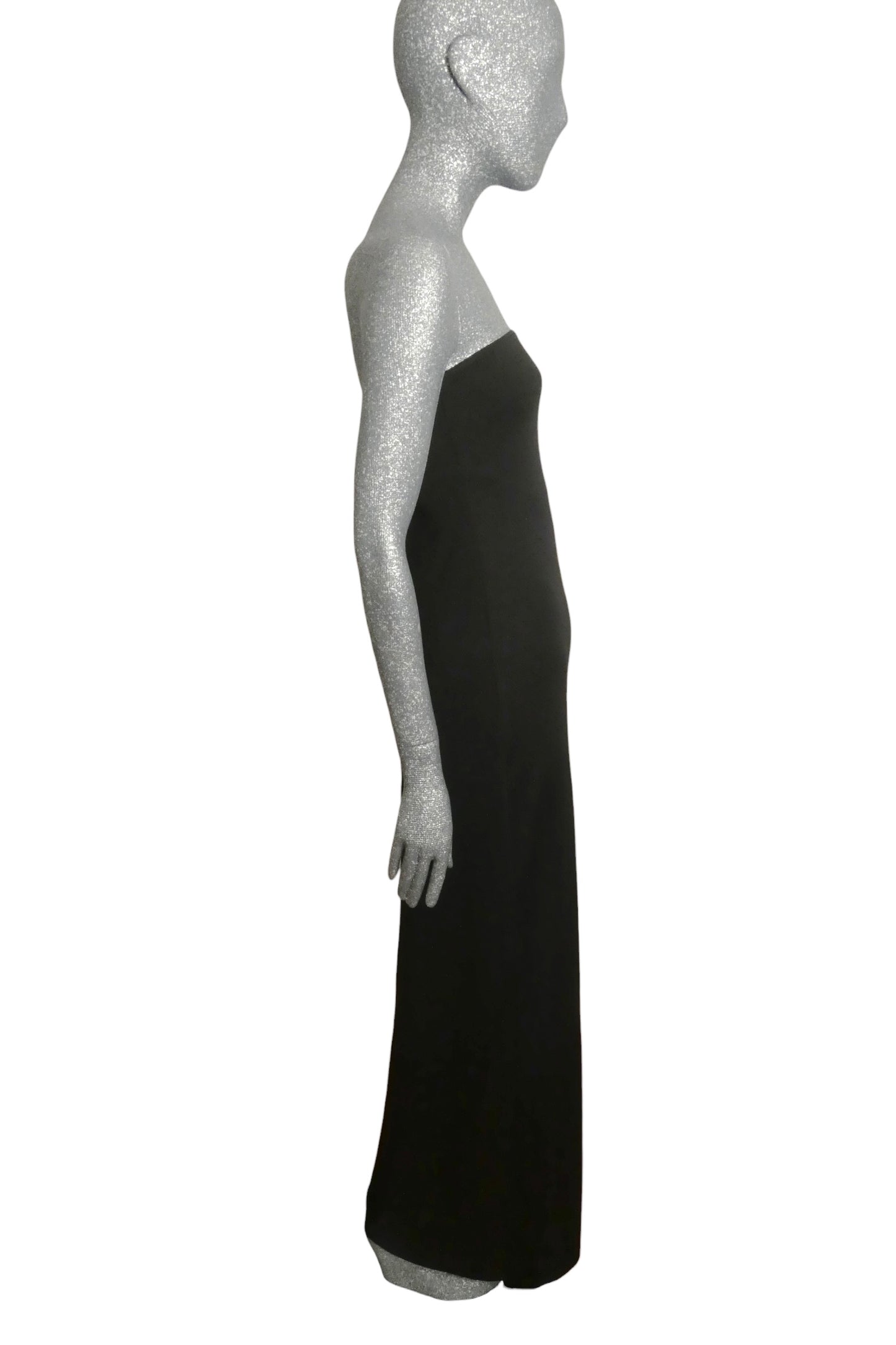 RUDI GERNREICH - 1975 Silver Cuff & Jersey Maxi Dress, Size-4
