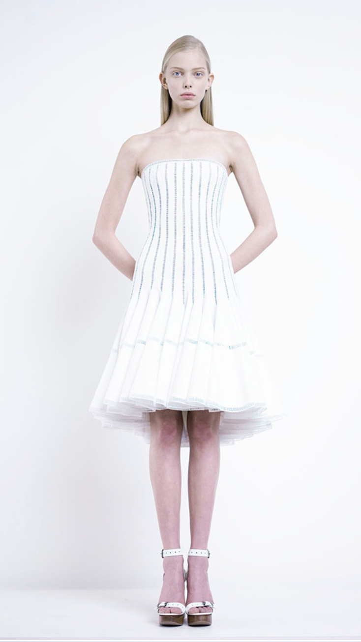 ALAIA- 2007 White Cotton Slip Dress, Size 2