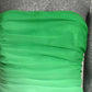 1980s Green & Blue Ombre Chiffon Evening Dress, Size-8