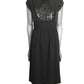 SUZY PERETTE - 1950s Black Sequin & Crepe Cocktail Dress, Size-6