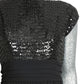 SUZY PERETTE - 1950s Black Sequin & Crepe Cocktail Dress, Size-6