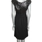 SUZY PERETTE - 1950s Black Sequin & Crepe Cocktail Dress, Size-6
