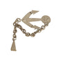 THIERRY MUGLER - Silver Tone Metal Anchor & Chain Dress Embellishment