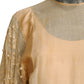 TONY CHASE - 1980s Peach Chiffon & Silk Fringe Ensemble, Size-6