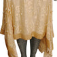TONY CHASE - 1980s Peach Chiffon & Silk Fringe Ensemble, Size-6