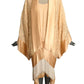 TONY CHASE - 1980s Peach Chiffon & Silk Fringe Ensemble, Size-6