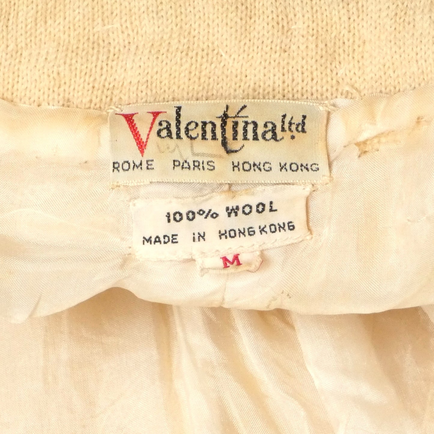 VALENTINA - 1960s Ivory Aurora Borealis Sequin Cardigan Sweater, Size-8