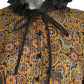 VALENTINO BOUTIQUE - 1981 Floral Silk Ruffle Dress, Size-6