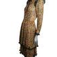 VALENTINO BOUTIQUE - 1981 Floral Silk Ruffle Dress, Size-6