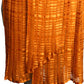 VALENTINO BOUTIQUE - 1980s Orange Silk Stripe & Feather Dress, Size4