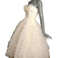 WILL STEINMAN - 1950s White Tulle Cocktail Dress, Size-2