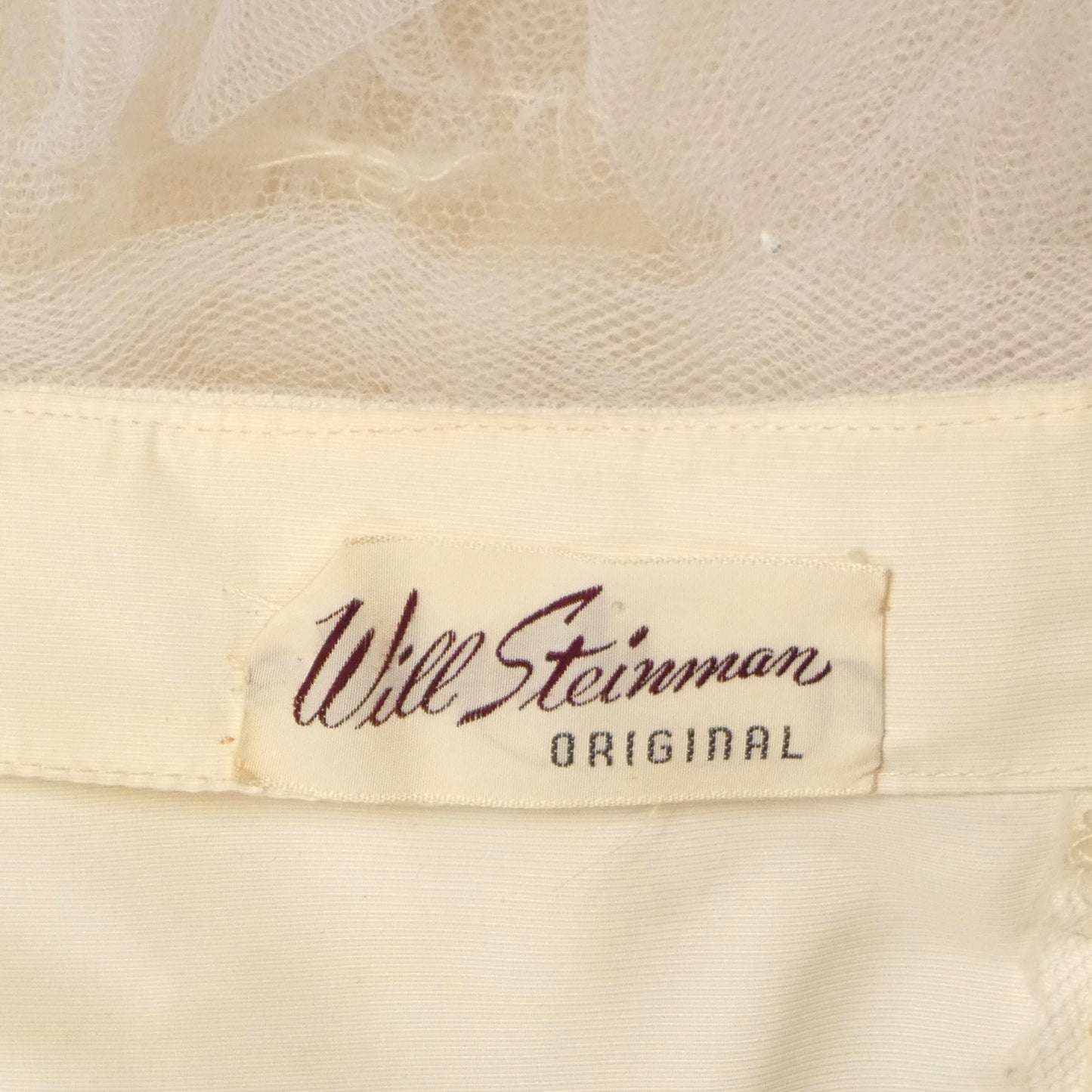WILL STEINMAN - 1950s White Tulle Cocktail Dress, Size-2