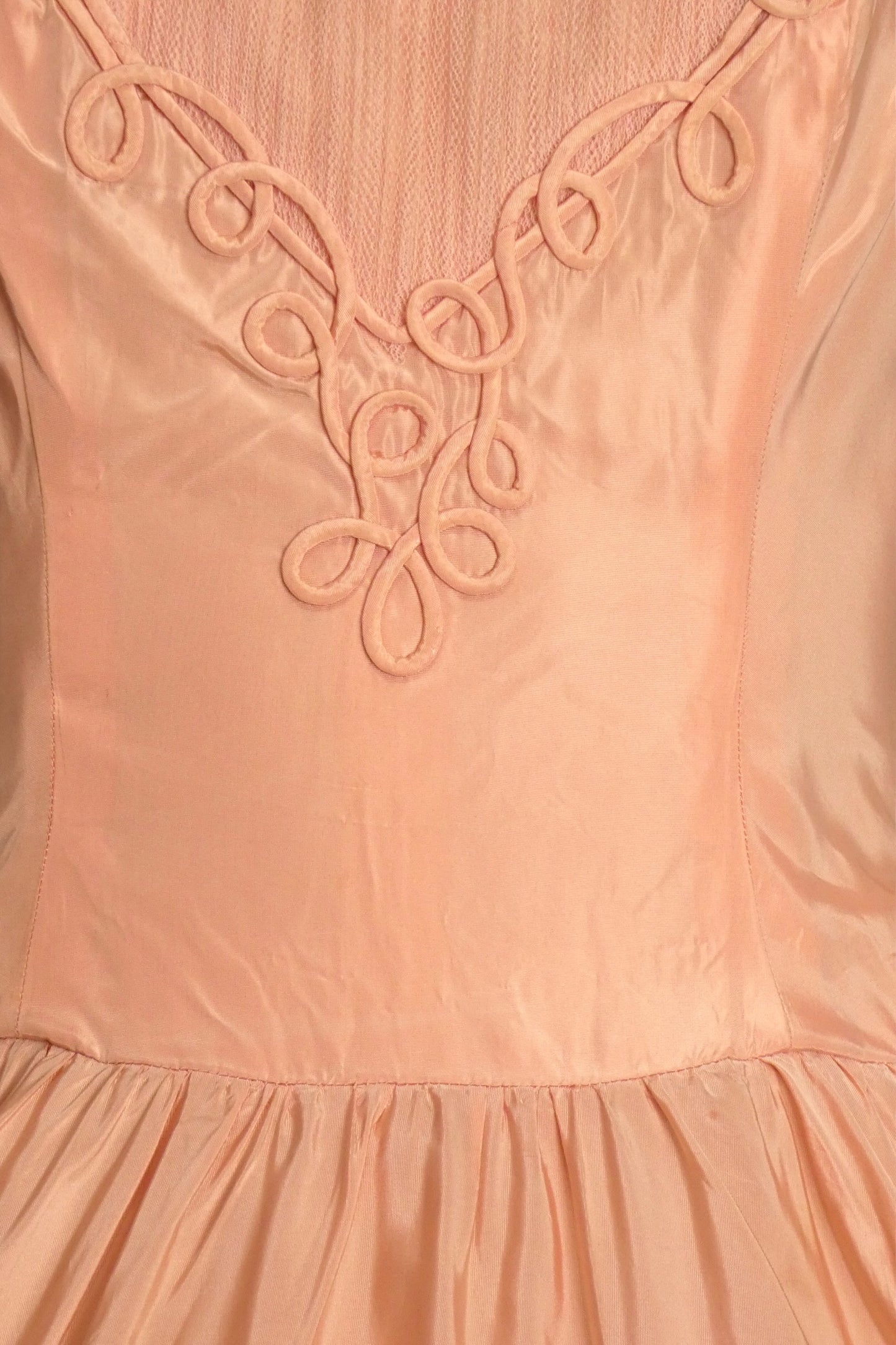 WILL STEINMAN - 1950s Pink Taffeta & Tulle Cocktail Dress, Size-6