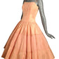 WILL STEINMAN - 1950s Pink Taffeta & Tulle Cocktail Dress, Size-6