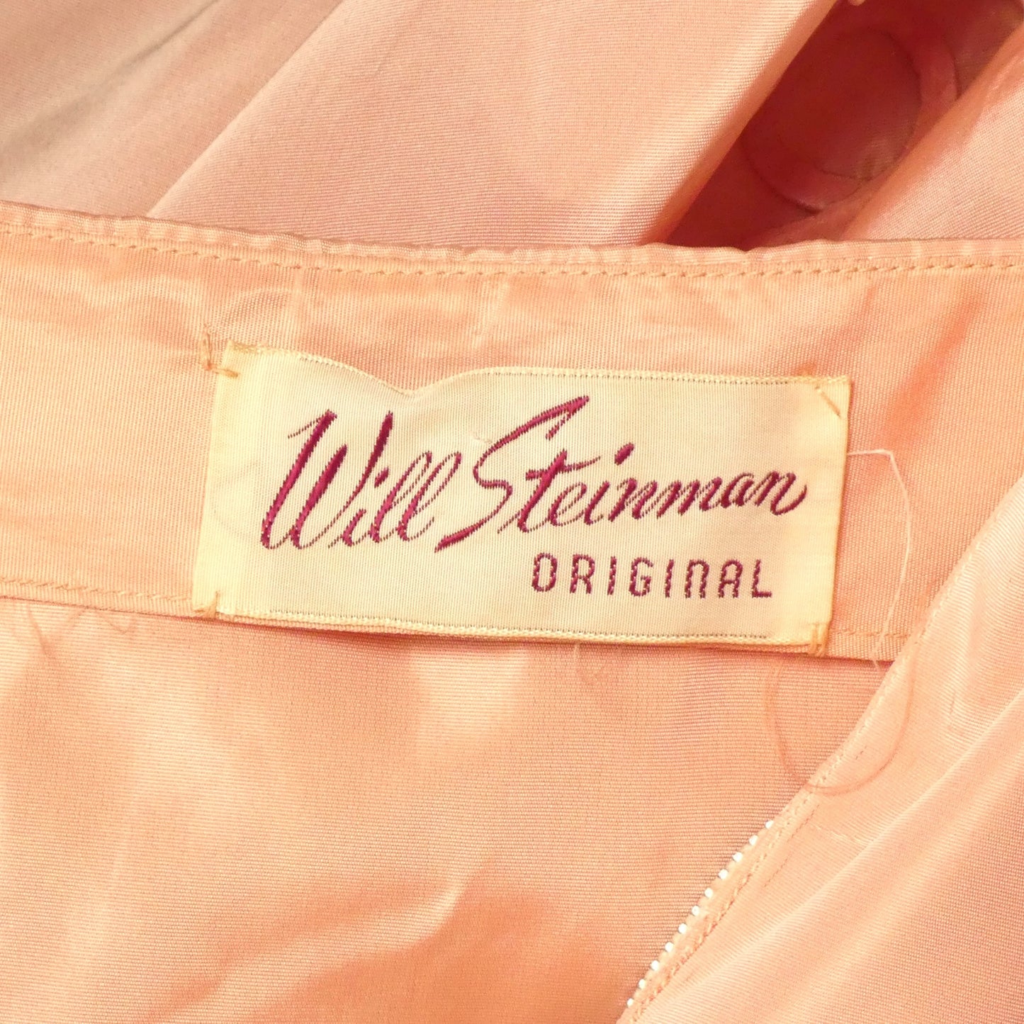 WILL STEINMAN - 1950s Pink Taffeta & Tulle Cocktail Dress, Size-6