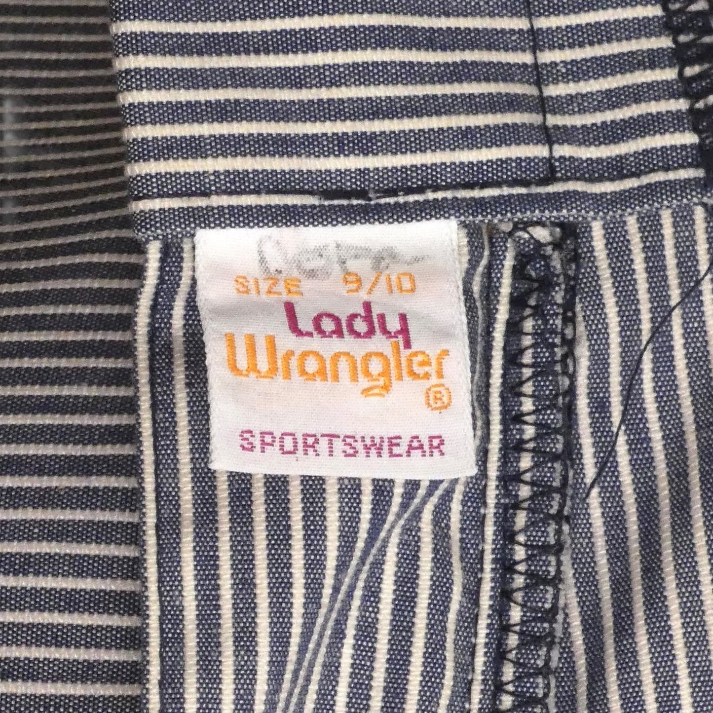 LADY WRANGLER - 1970S Cotton Stripe Short-All's, Size-2