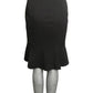 YVES SAINT LAURENT - 2003 Wool Gabardine Ruffle Skirt, Size-4