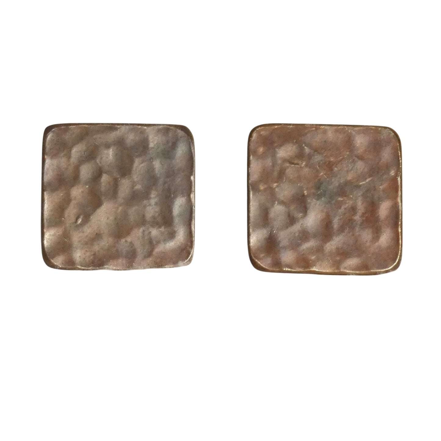 YVES SAINT LAURENT - 1970s Hammered Button Earrings