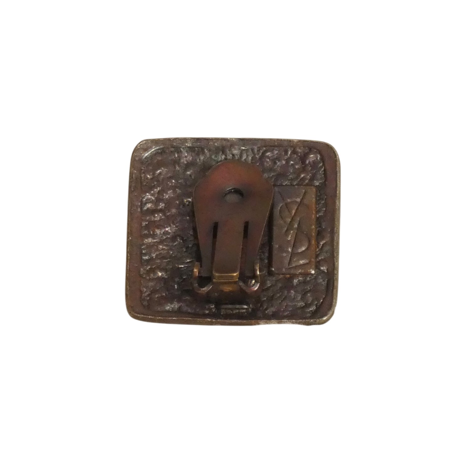 YVES SAINT LAURENT - 1970s Hammered Button Earrings