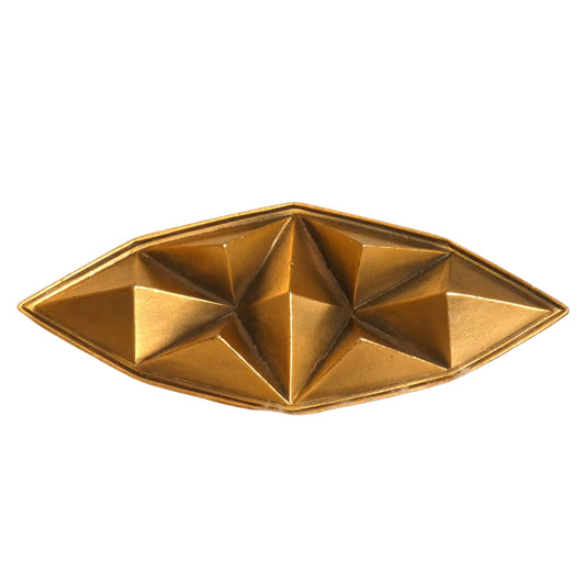 YVES SAINT LAURENT - 1980s Gold Tone Metal Brooch