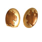 YVES SAINT LAURENT - 1980s Copper & Brass Tone Earrings