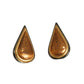 YVES SAINT LAURENT - 1980s Copper & Brass Tone Earrings