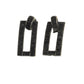 YVES SAINT LAURENT - 1970s Black Glass Crystal Earrings