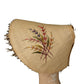 1930s Embroidered Straw Bonnet