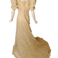 1908 Stunning Ivory Lace Evening Gown, Size-4