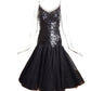 1950s Black Sequin Party Dress, Size-2