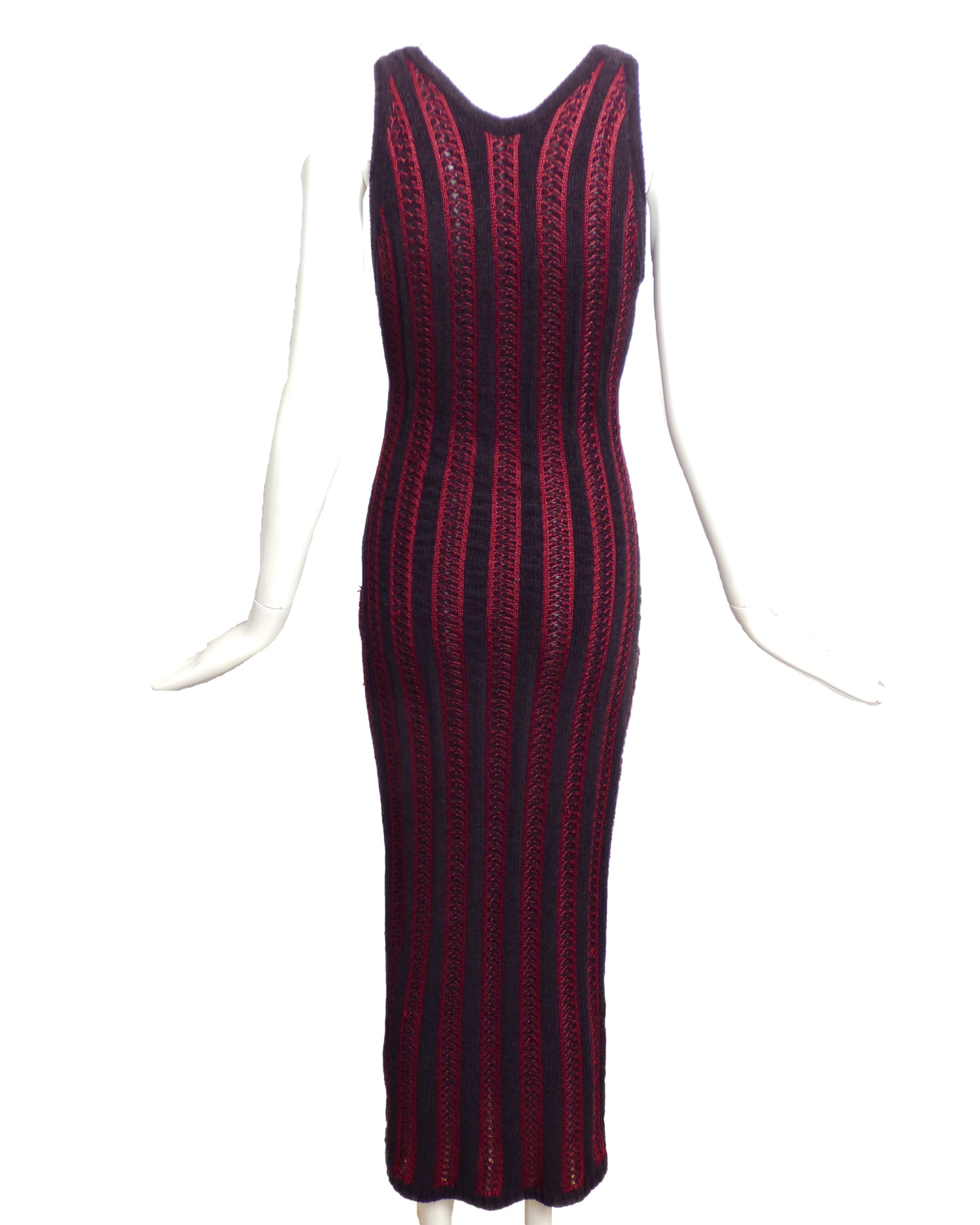 GIANNI VERSACE- 1990s Chenille Knitted Evening Dress, Size-8